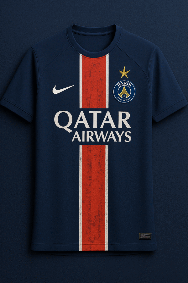 Maillot Collector Ligue des Champions 2025, Bleu/Rouge avec étoile dorée et Authentic femme – Image 3