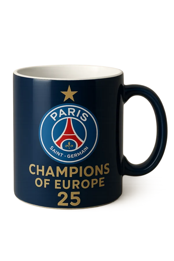 Tasse à café et porte clé personnalisée PSG – Image 2