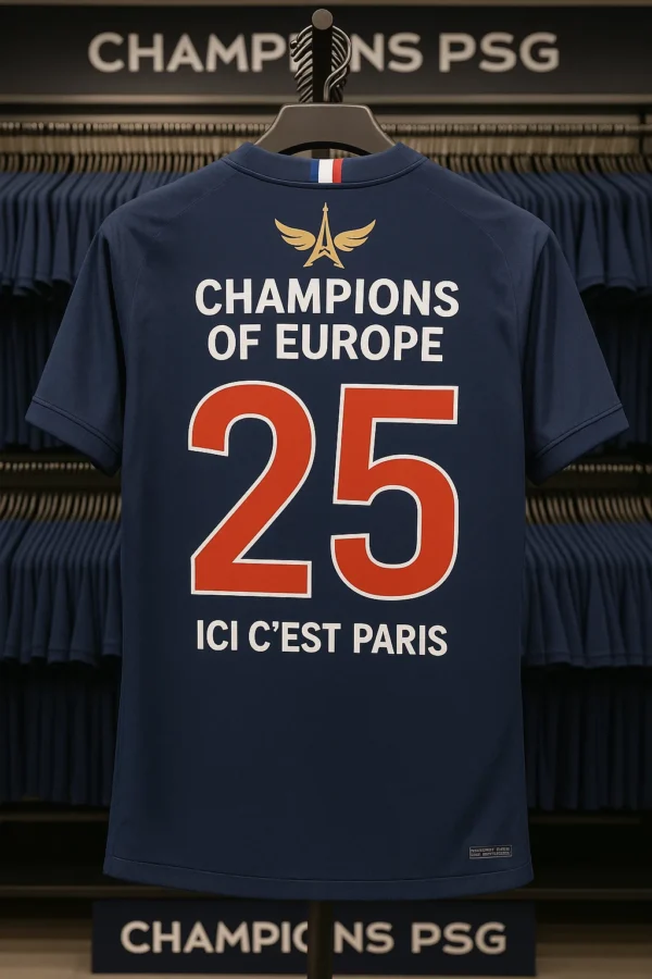 Maillot Collector Ligue des Champions 2025, Bleu/Rouge avec étoile dorée et Authentic – Image 4