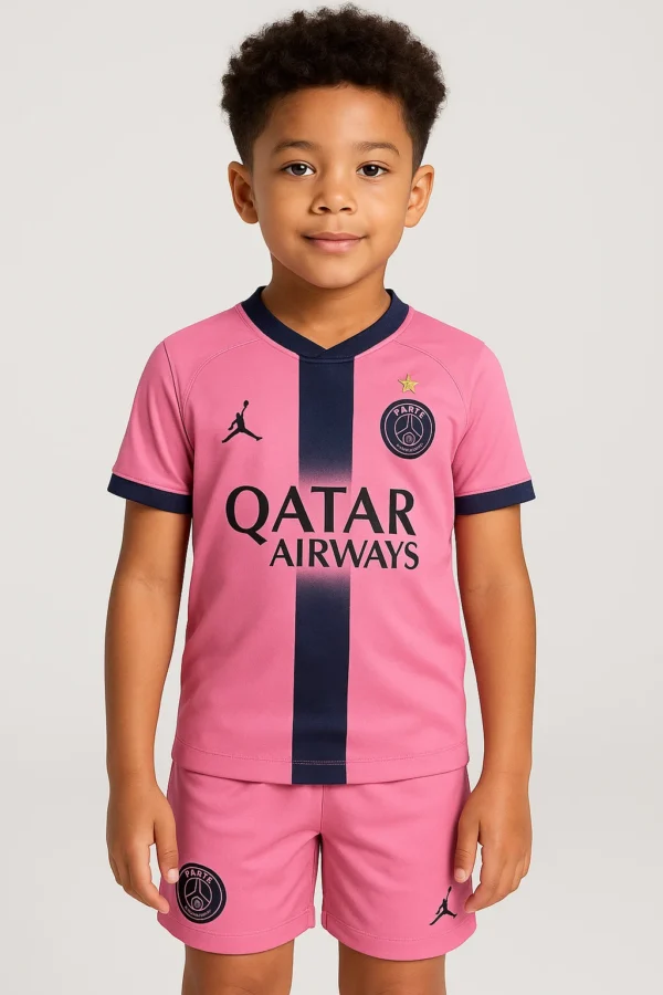 Maillot Third Stadium PSG Jordan 24/25 rose pour enfant – Image 4